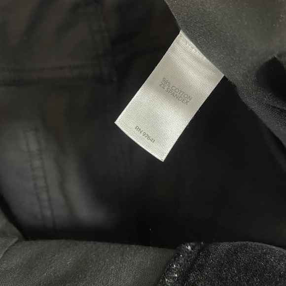 J Jill Black Velvet Straight Leg Pants Size 14 Zip Button Pockets. - Picture 5 of 6